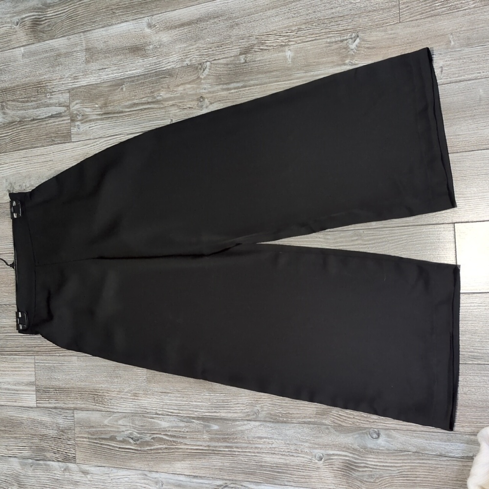 RACHEL Rachel Roy Black Pull On Wide Leg Satin Pants XS NWOT